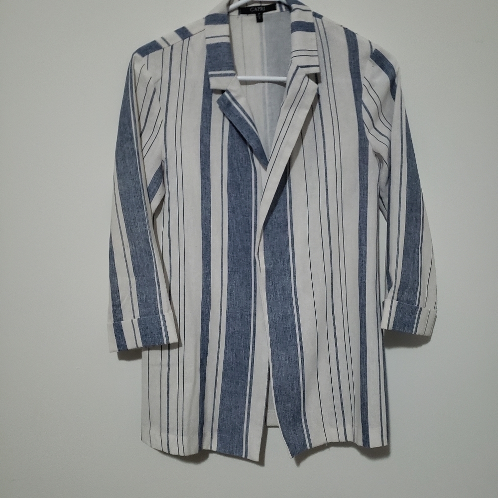 𝅺capri open lenin blend jacket size small